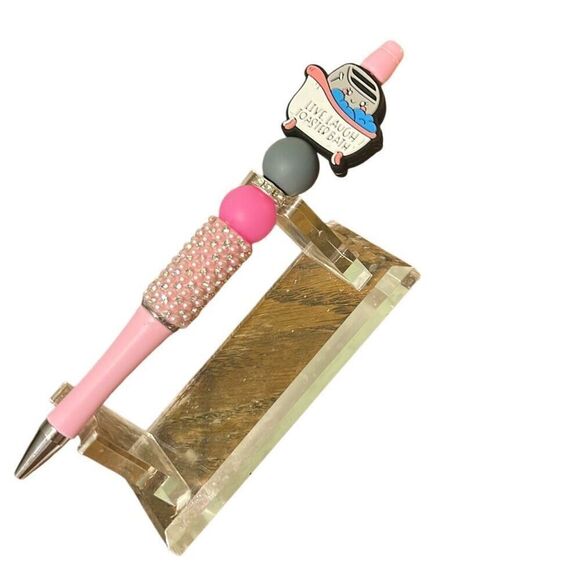 ￼live laugh toaster bath Beaded pen‎ - Picture 1 of 2
